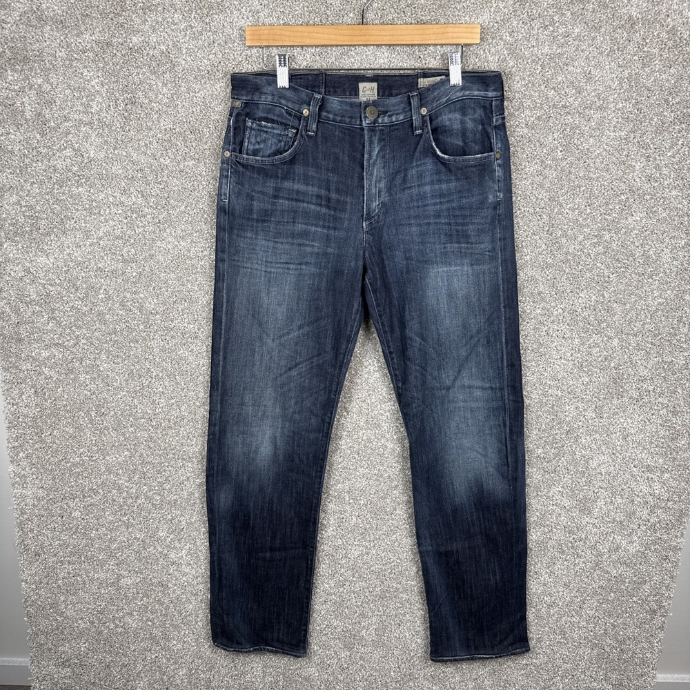 Citizens of Humanity Jeans Men's 32x32 Dark Wash Sid Regular Straight *HEMMED